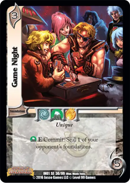 Game Night card front