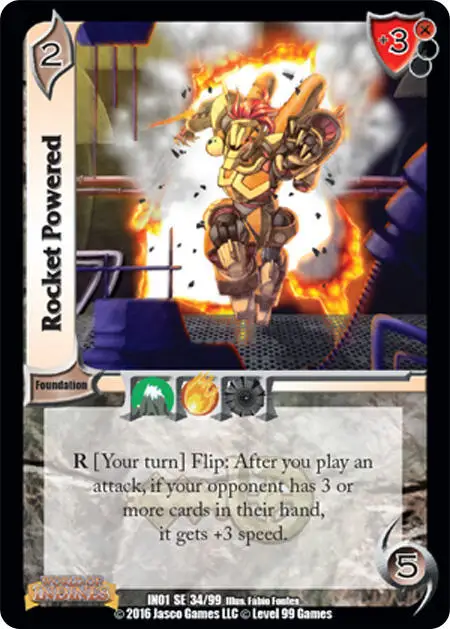 Rocket Powered card front