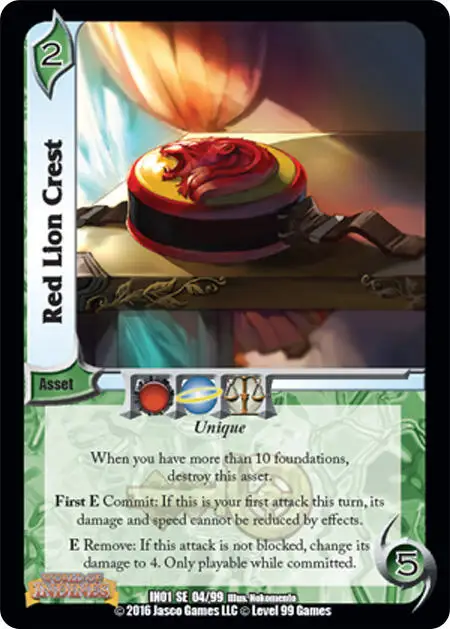 Red Lion Crest card front