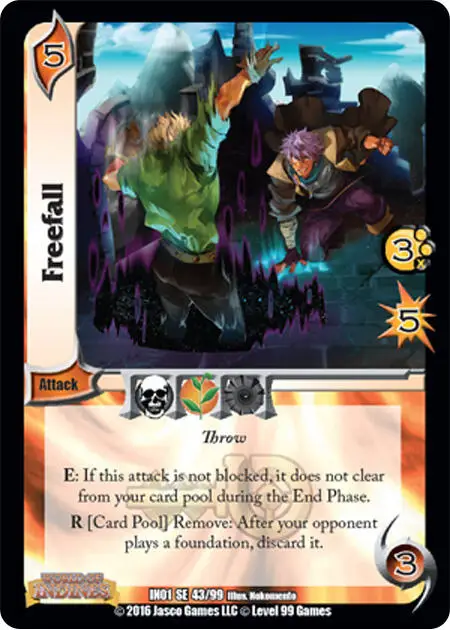 Freefall card front
