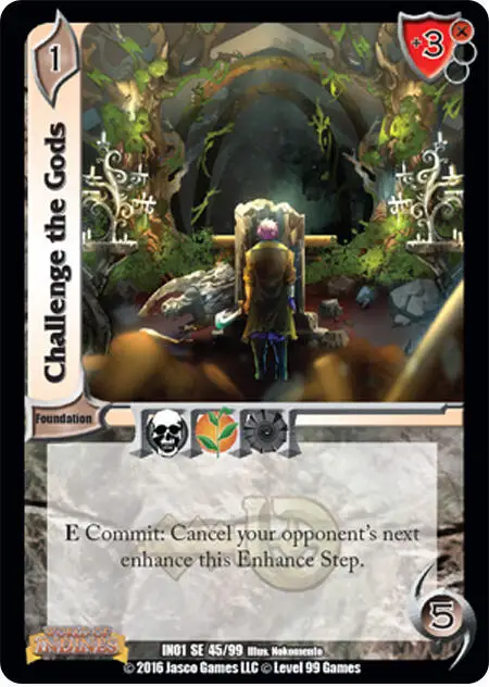 Challenge the Gods card front