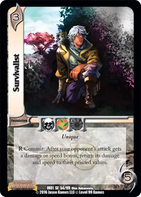 Survivalist card front