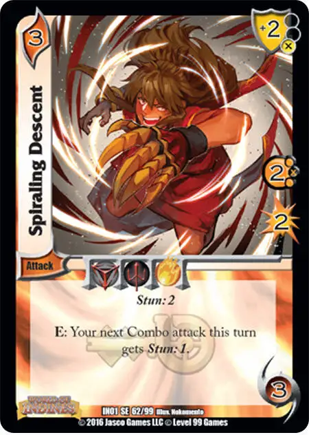 Spiraling Descent card front