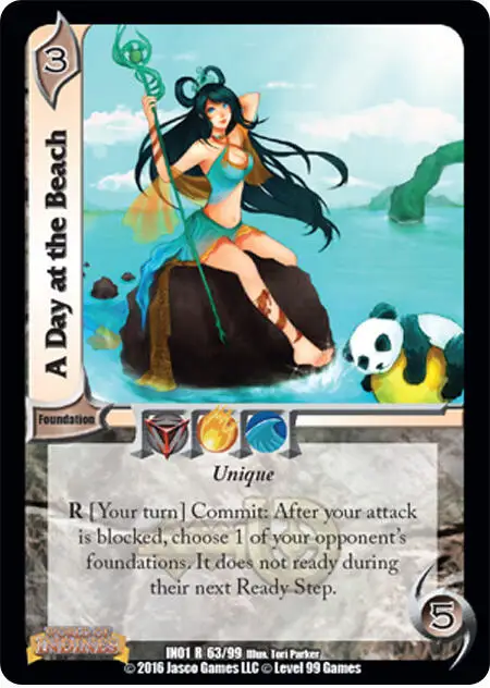A Day at the Beach card front