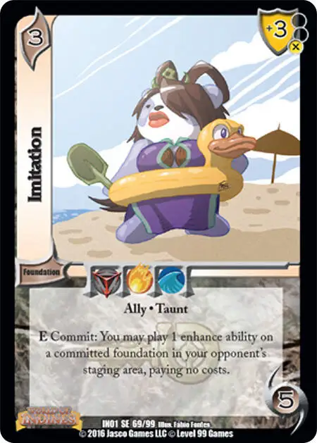 Imitation card front