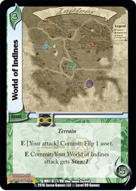 World of Indines card front