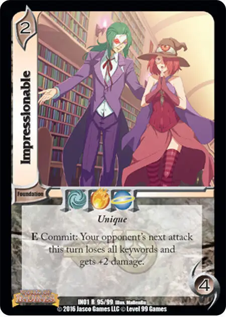 Impressionable card front