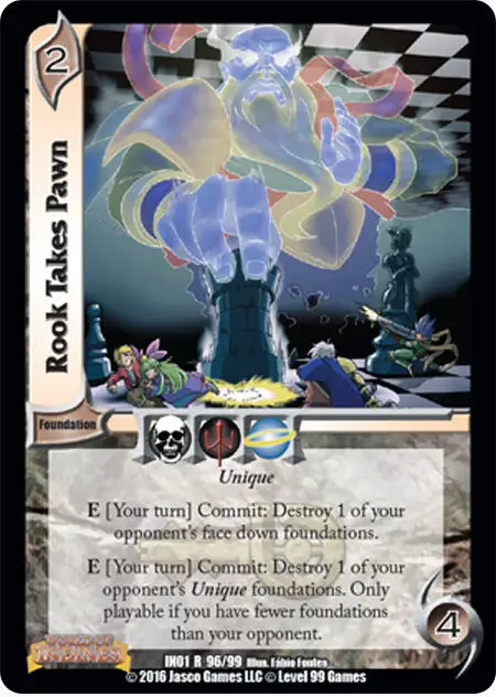 Rook Takes Pawn card front