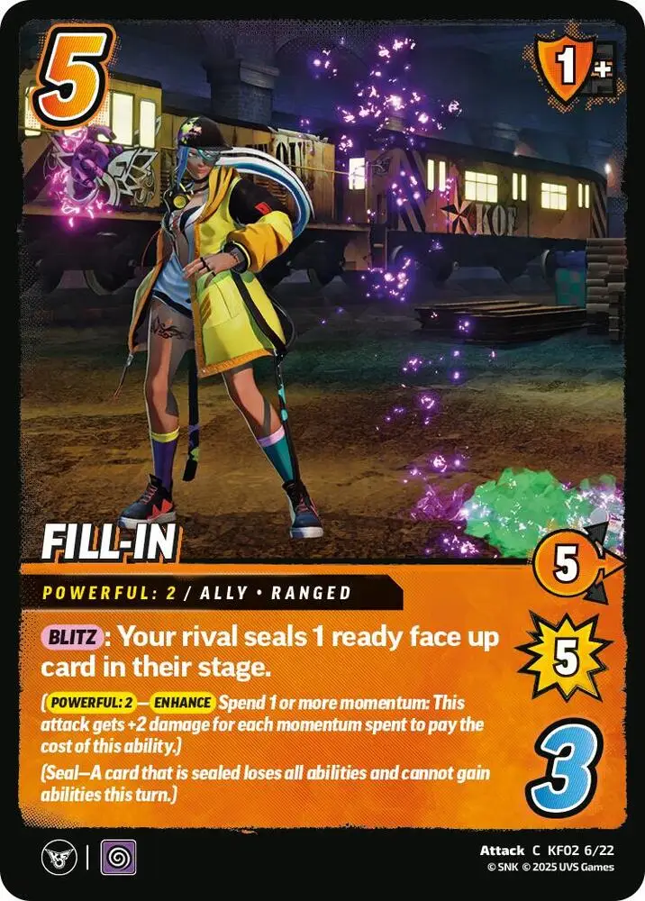 Fill-In card front