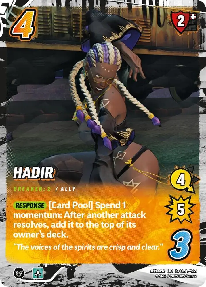 Hadir card front