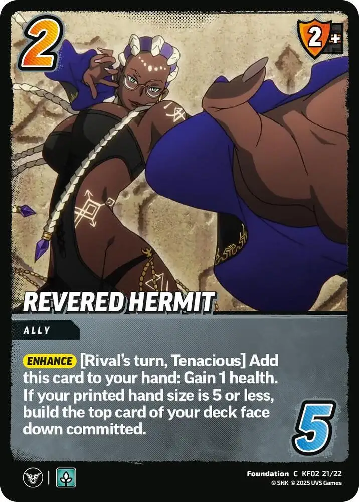 Revered Hermit card front