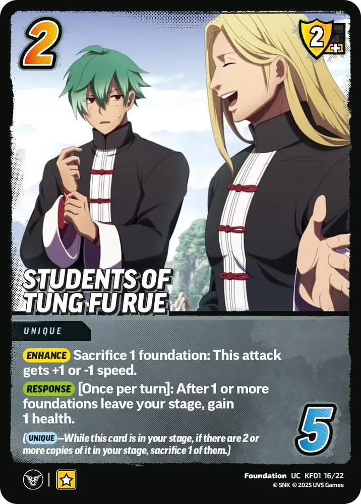 Students of Tung Fu Rue card front