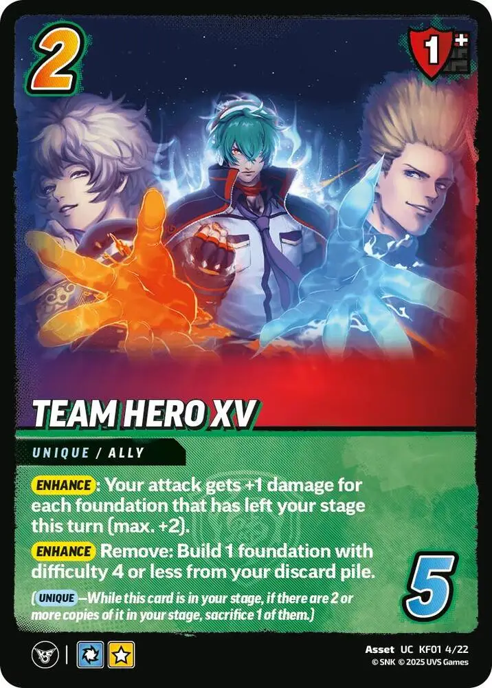 Team Hero XV card front