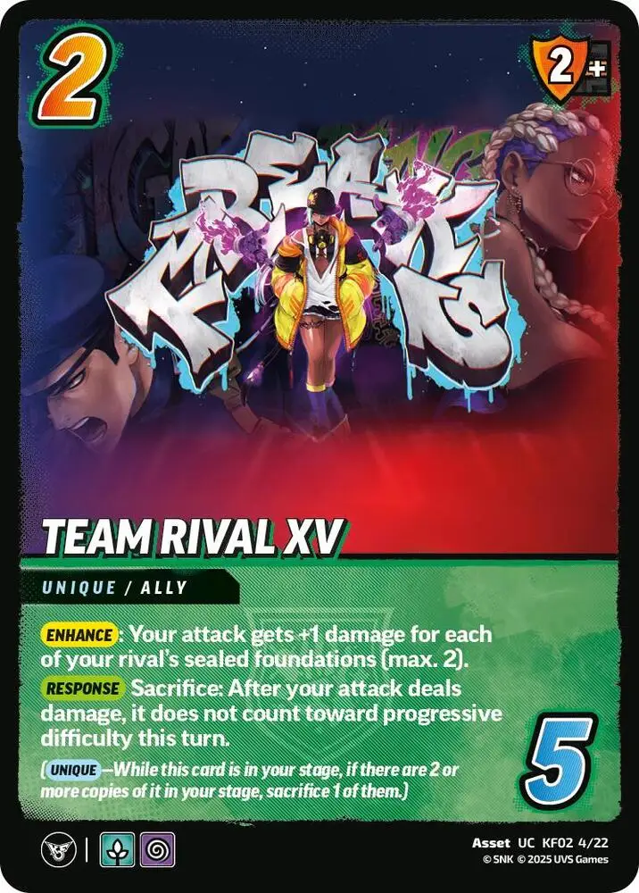 Team Rival XV card front