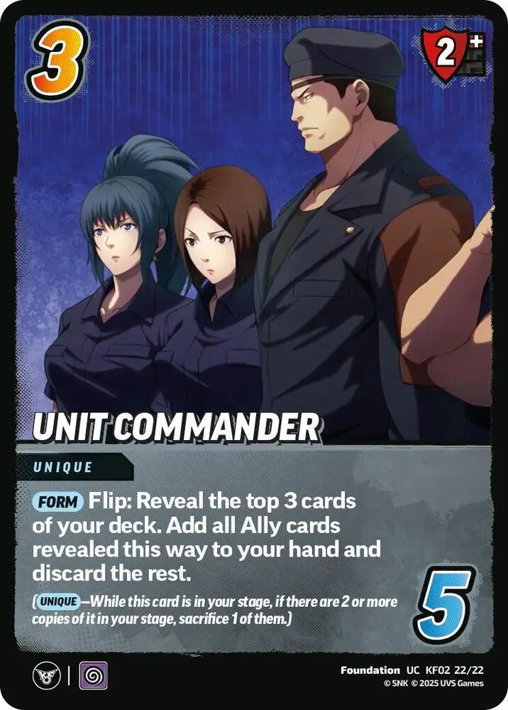 Unit Commander card front