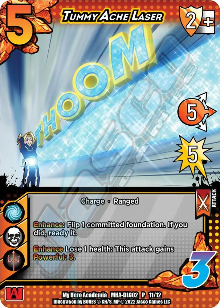 Tummy Ache Laser card front
