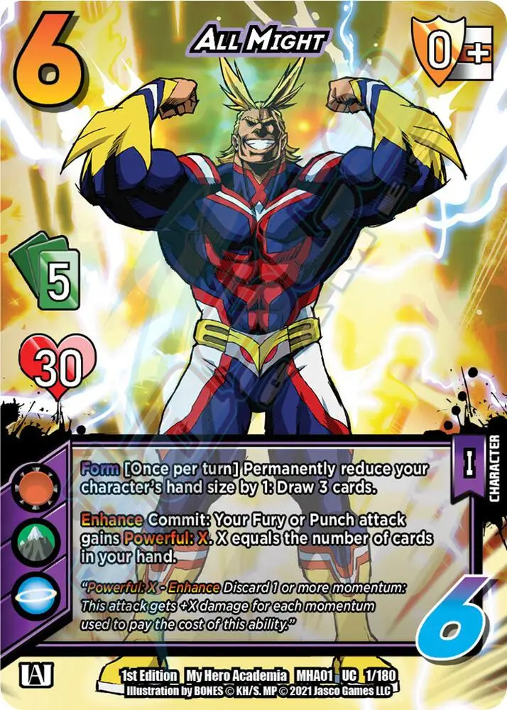 All Might card front