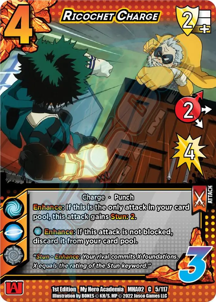 Ricochet Charge card front