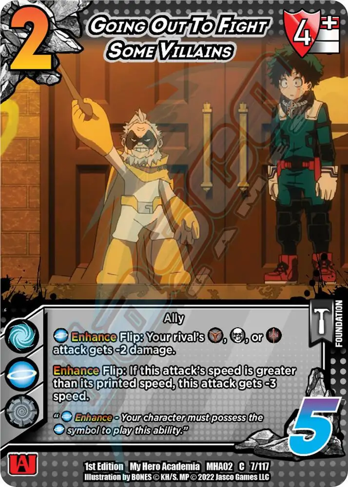 Going Out To Fight Some Villains card front