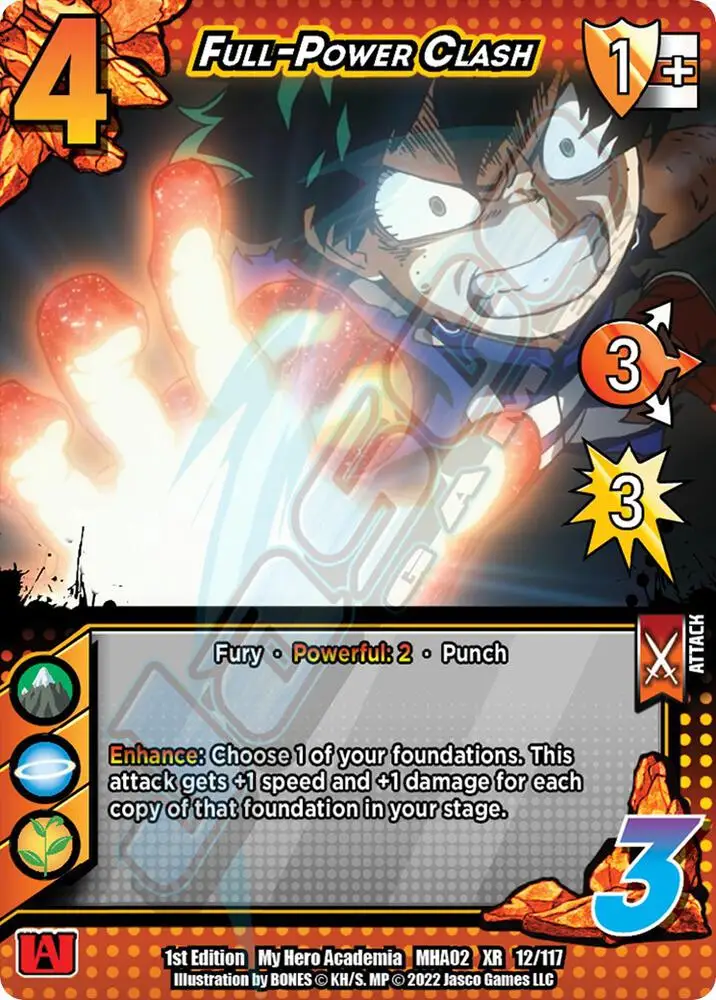 Full-Power Clash (XR) card front