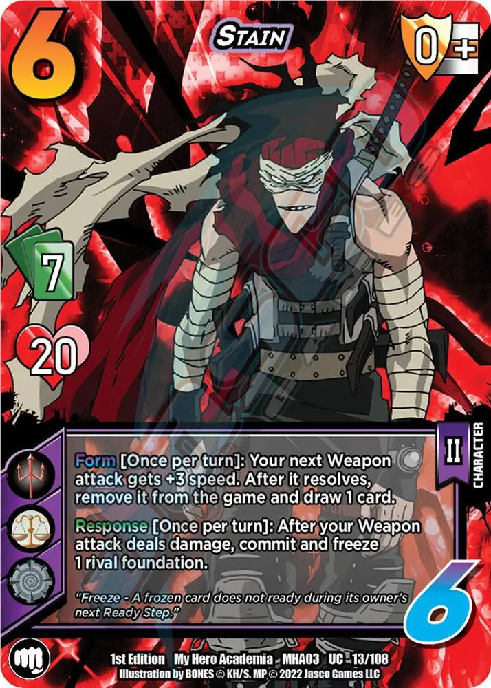 Stain card front