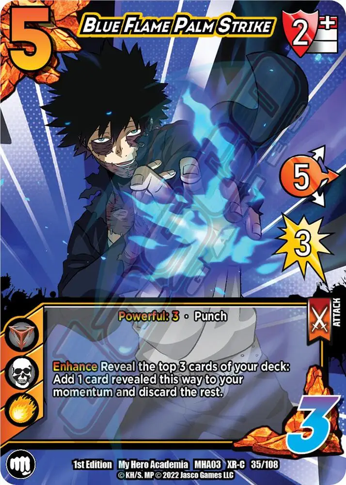 Blue Flame Palm Strike (XR) card front