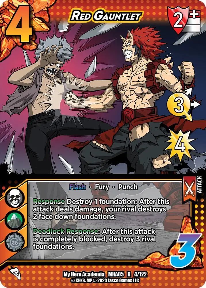 Red Gauntlet card front