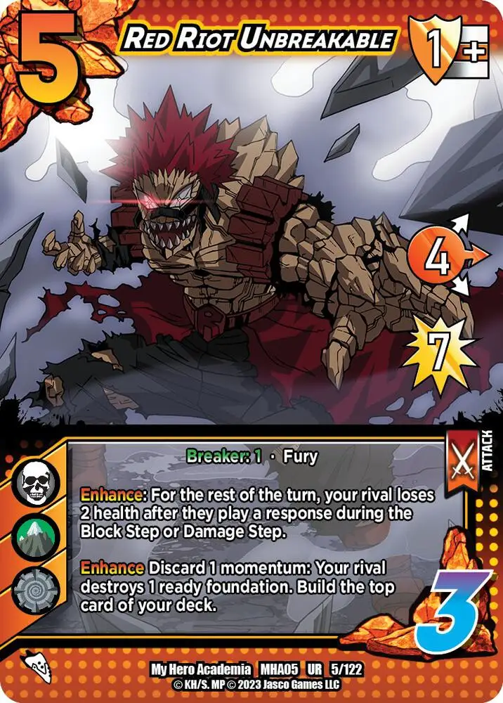 Red Riot Unbreakable card front