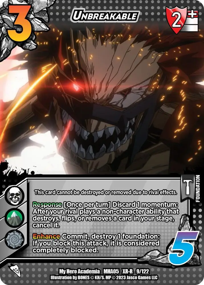 Unbreakable (XR) card front