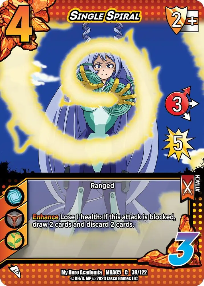 Single Spiral card front