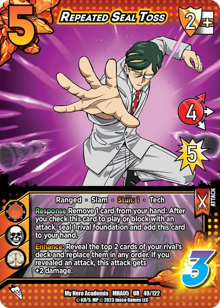 Repeated Seal Toss card front