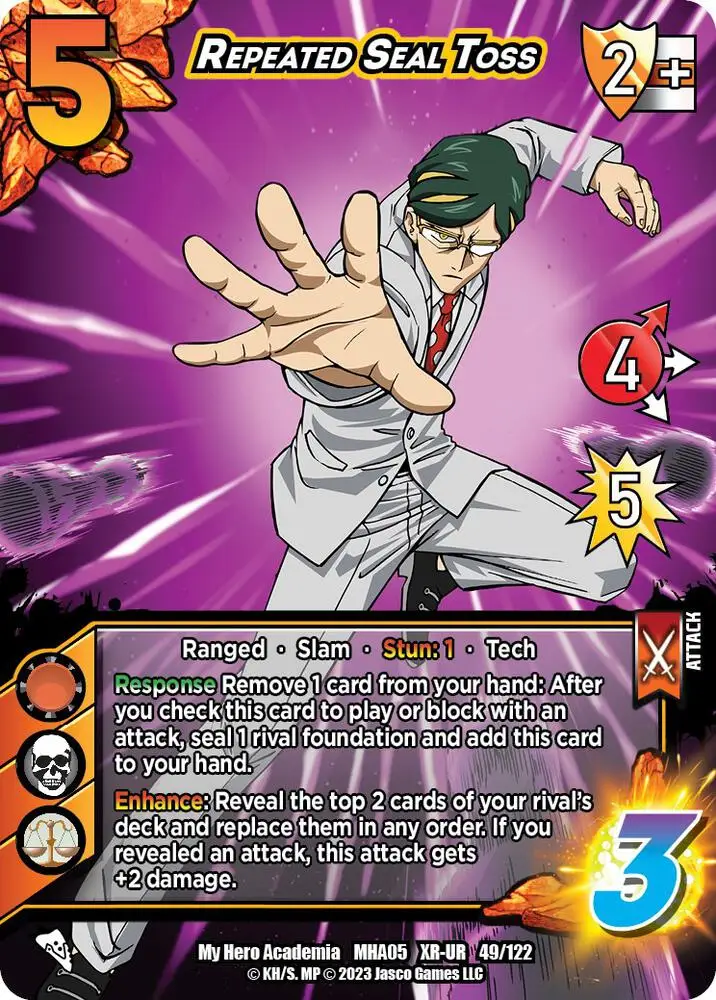 Repeated Seal Toss (XR) card front