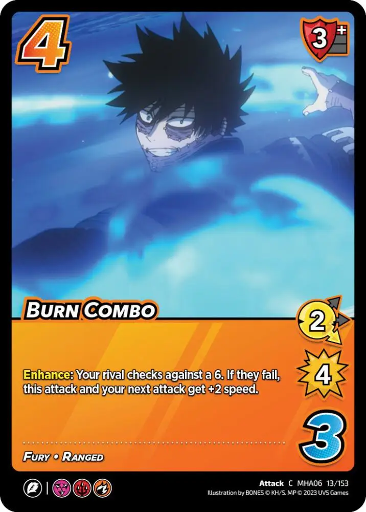 Burn Combo card front