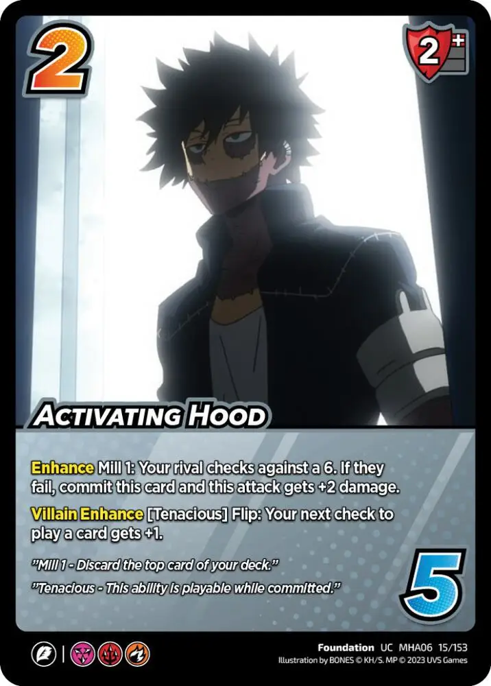 Activating Hood card front