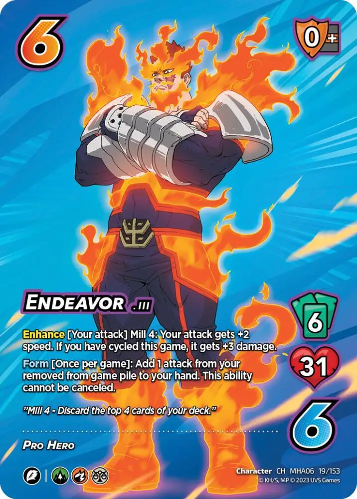 Endeavor card front