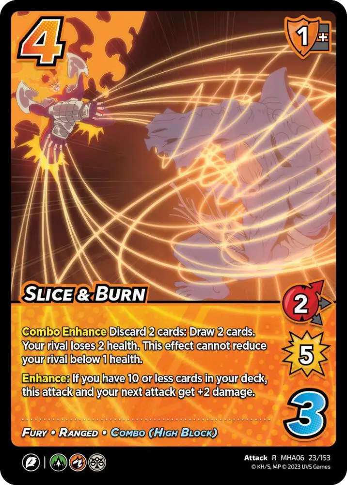 Slice & Burn card front