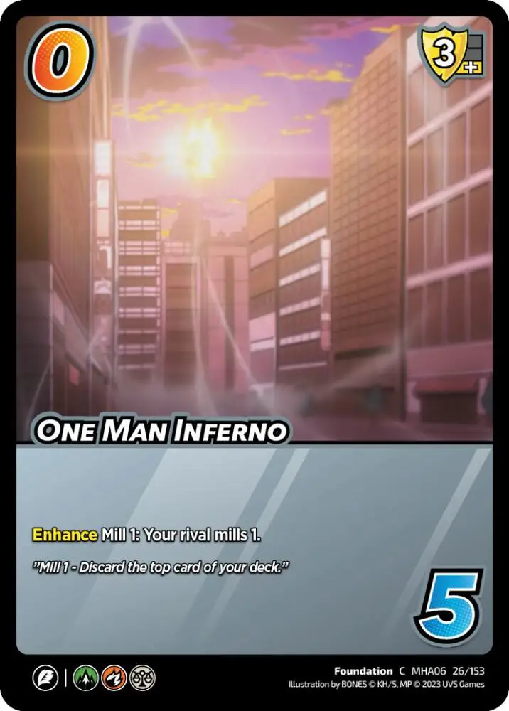 One Man Inferno card front