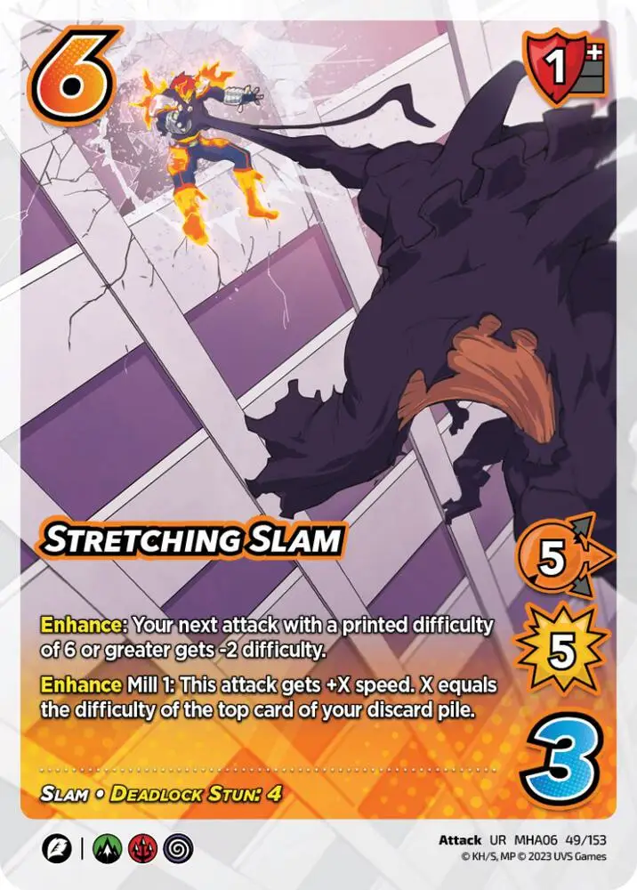 Stretching Slam card front