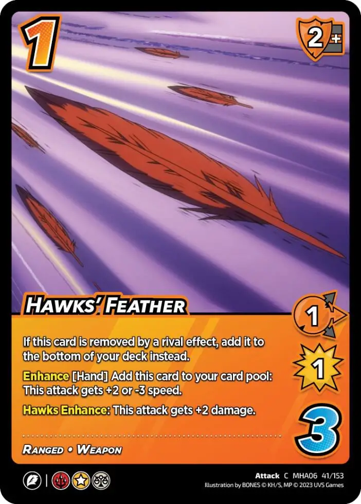 Hawks' Feather card front