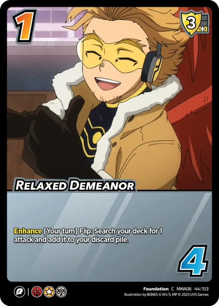 Relaxed Demeanor card front