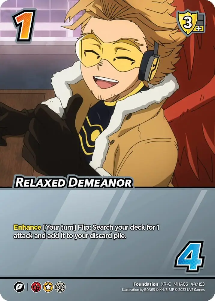 Relaxed Demeanor (XR) card front