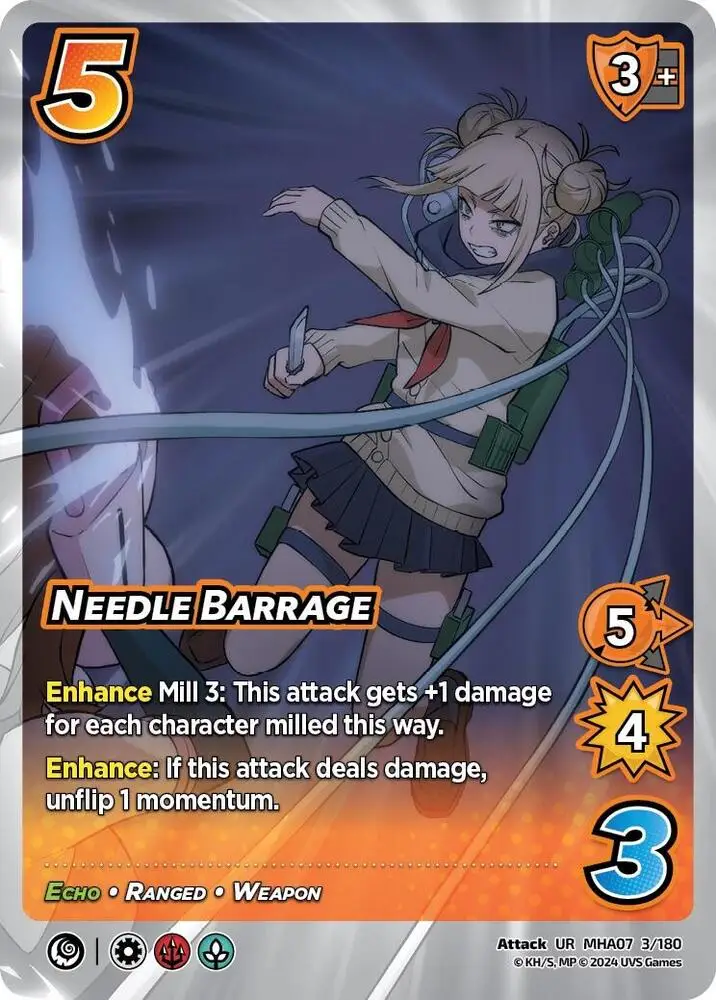 Needle Barrage card front