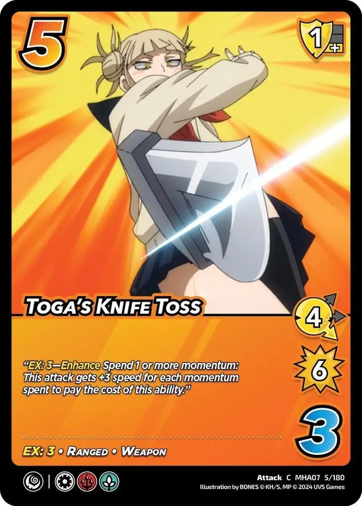 Toga's Knife Toss card front