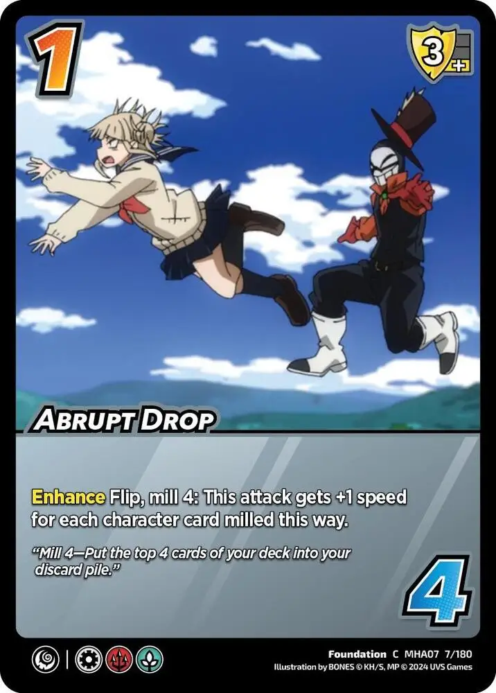 Abrupt Drop card front