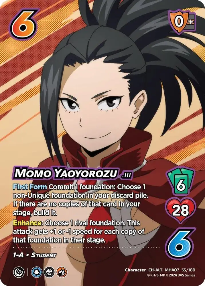 Momo Yaoyorozu (Alternate Art) card front