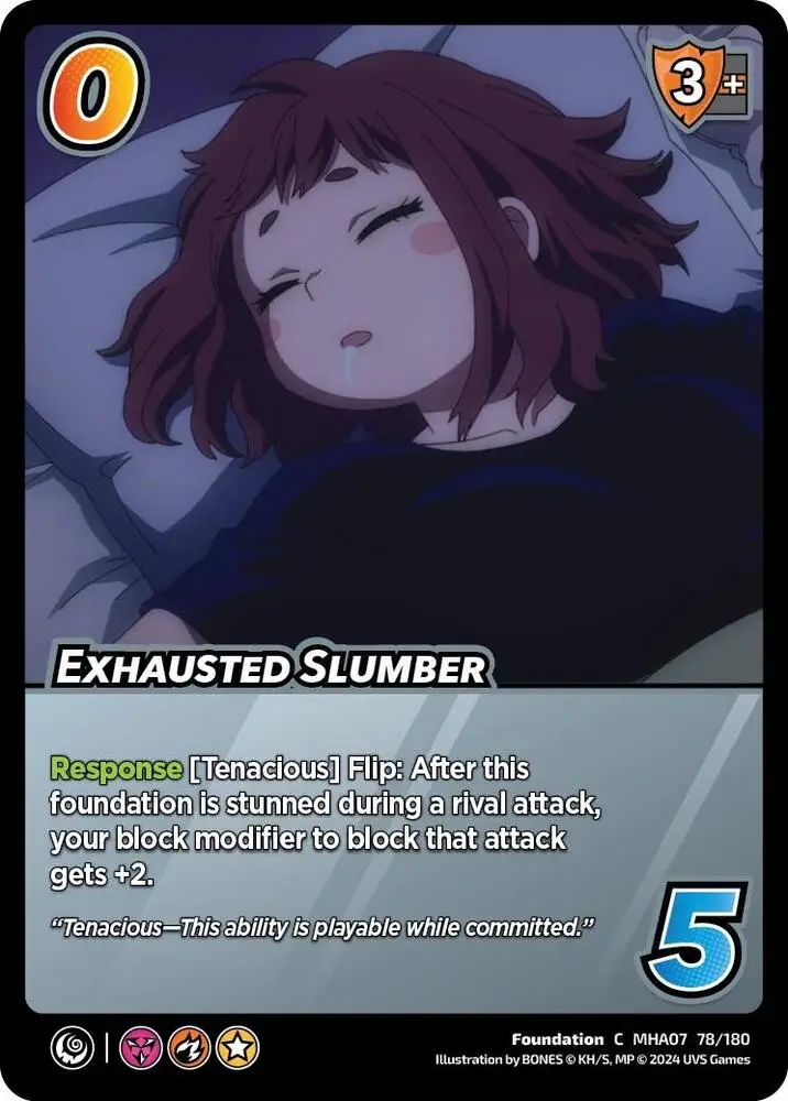 Exhausted Slumber card front