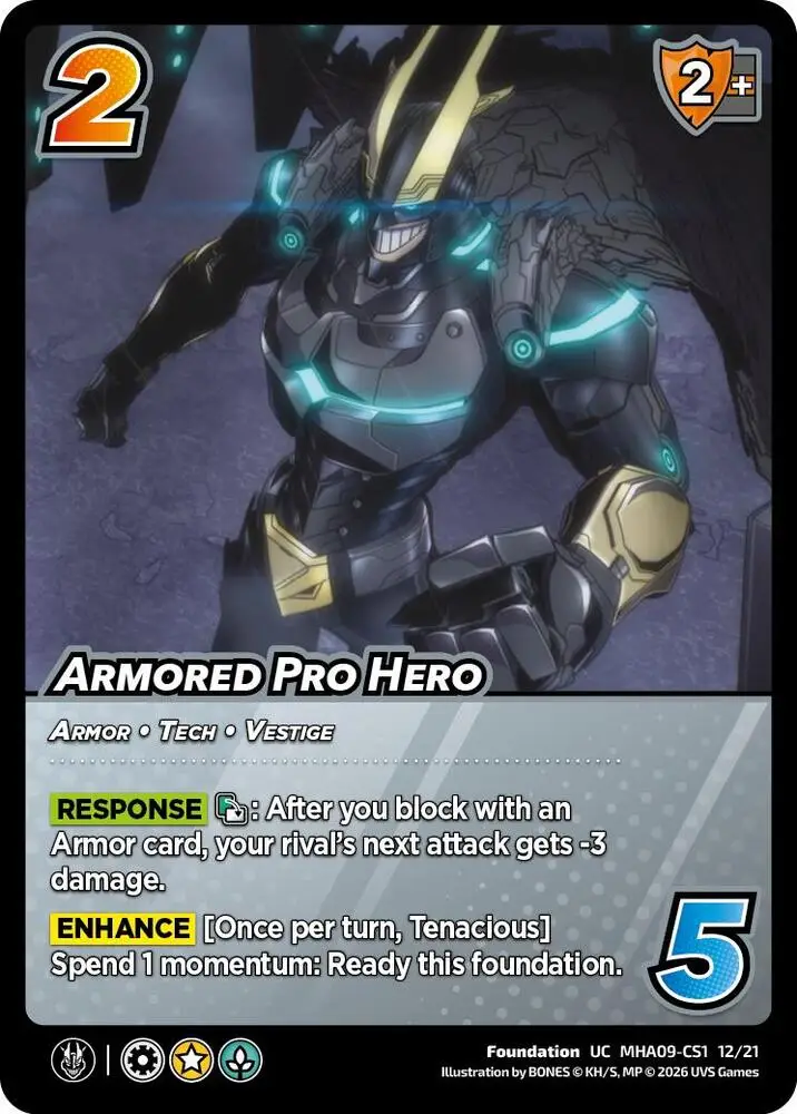 Armored Pro Hero card front