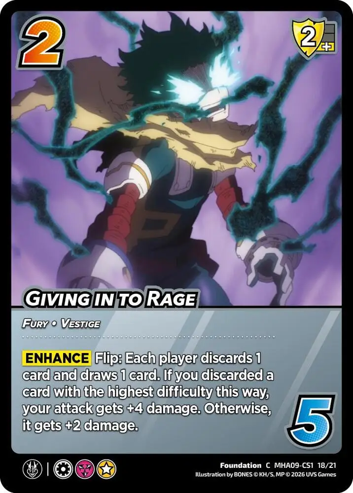 Giving in to Rage card front