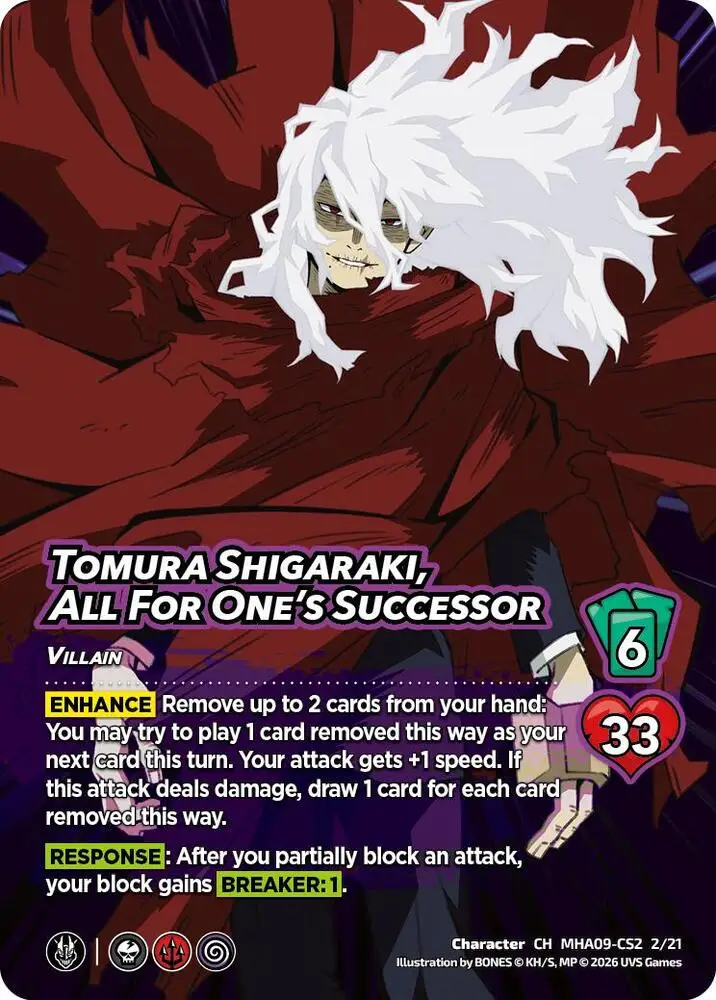 Tomura Shigaraki, All For One's Successor card front