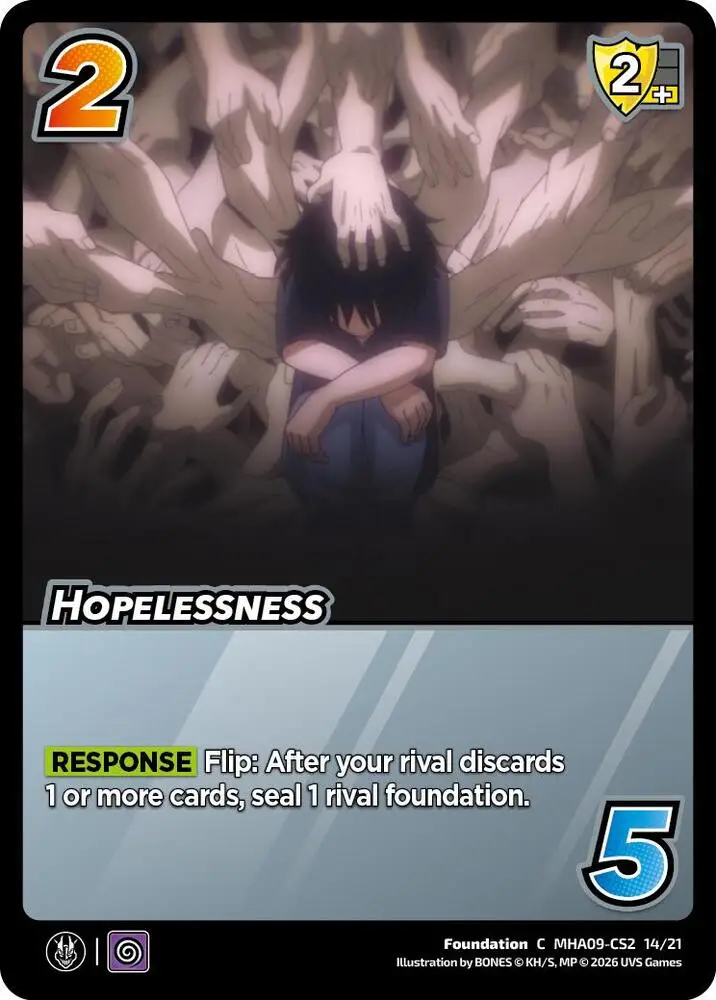 Hopelessness card front